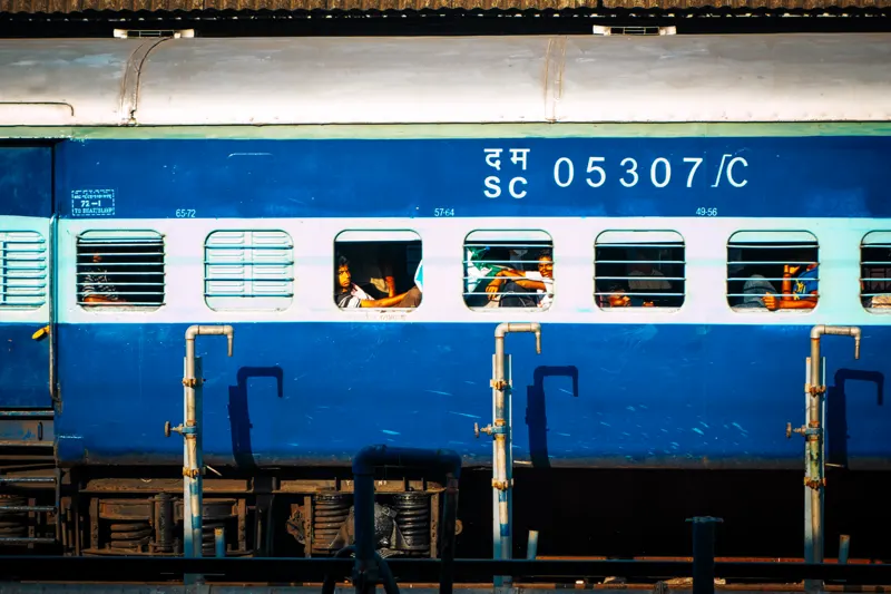Catch the blue train — Agra, India