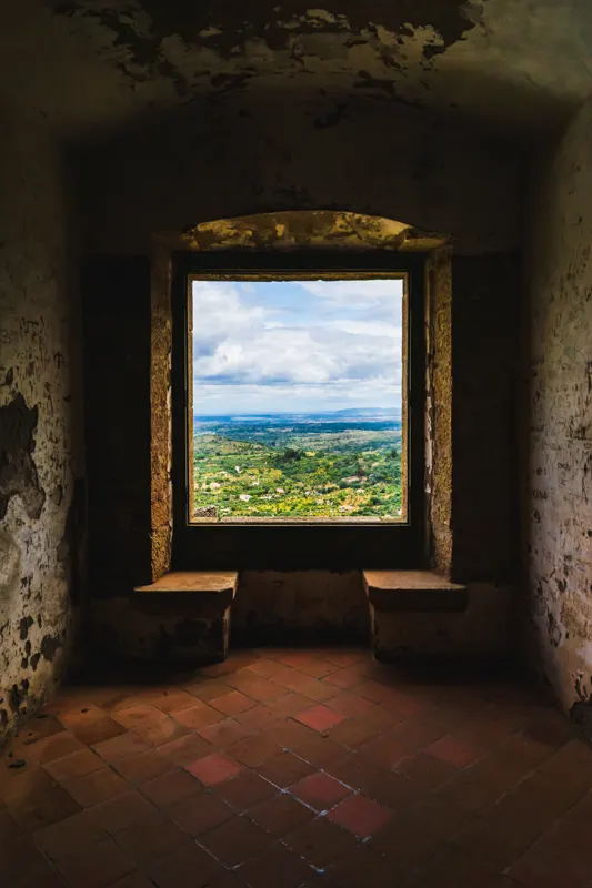 Castle window — Castelo de Vide, Portugal
