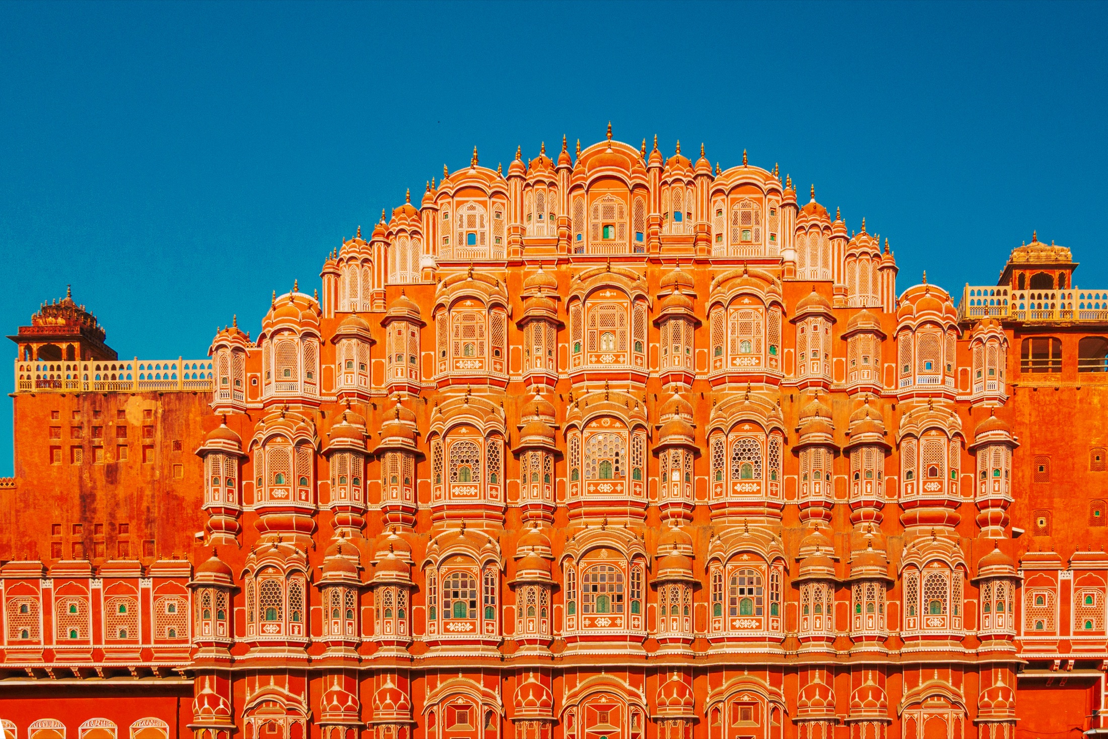 Hawa Mahal facade in Jaipur